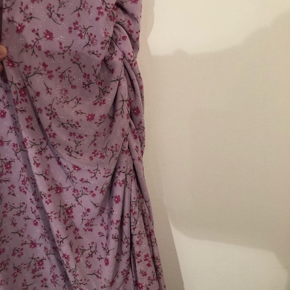 Wild Fable Floral Nightgown Women’s L Ruched Side Adjustable Straps Asymmetrical - Picture 5 of 9